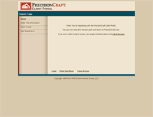 Tablet Screenshot of client.precisioncraft.com